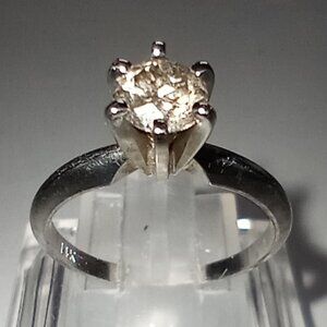 14Kt White Gold 0.60ct Solitaire Diamond Ring